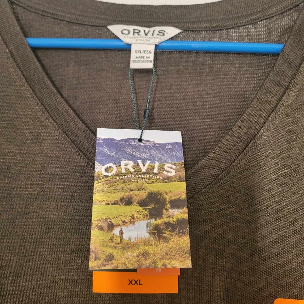 Orvis Ladies Olive Short Sleeve Tunic Shirt Size XXL NWT